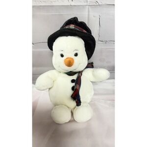 1998 Snowman Plush Door Hanger by Mary Meyer Vintage Christmas Holiday Decor